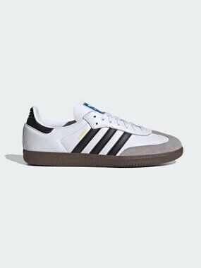 adidas White / Black / Granite Samba OG Shoes size M8 / W9